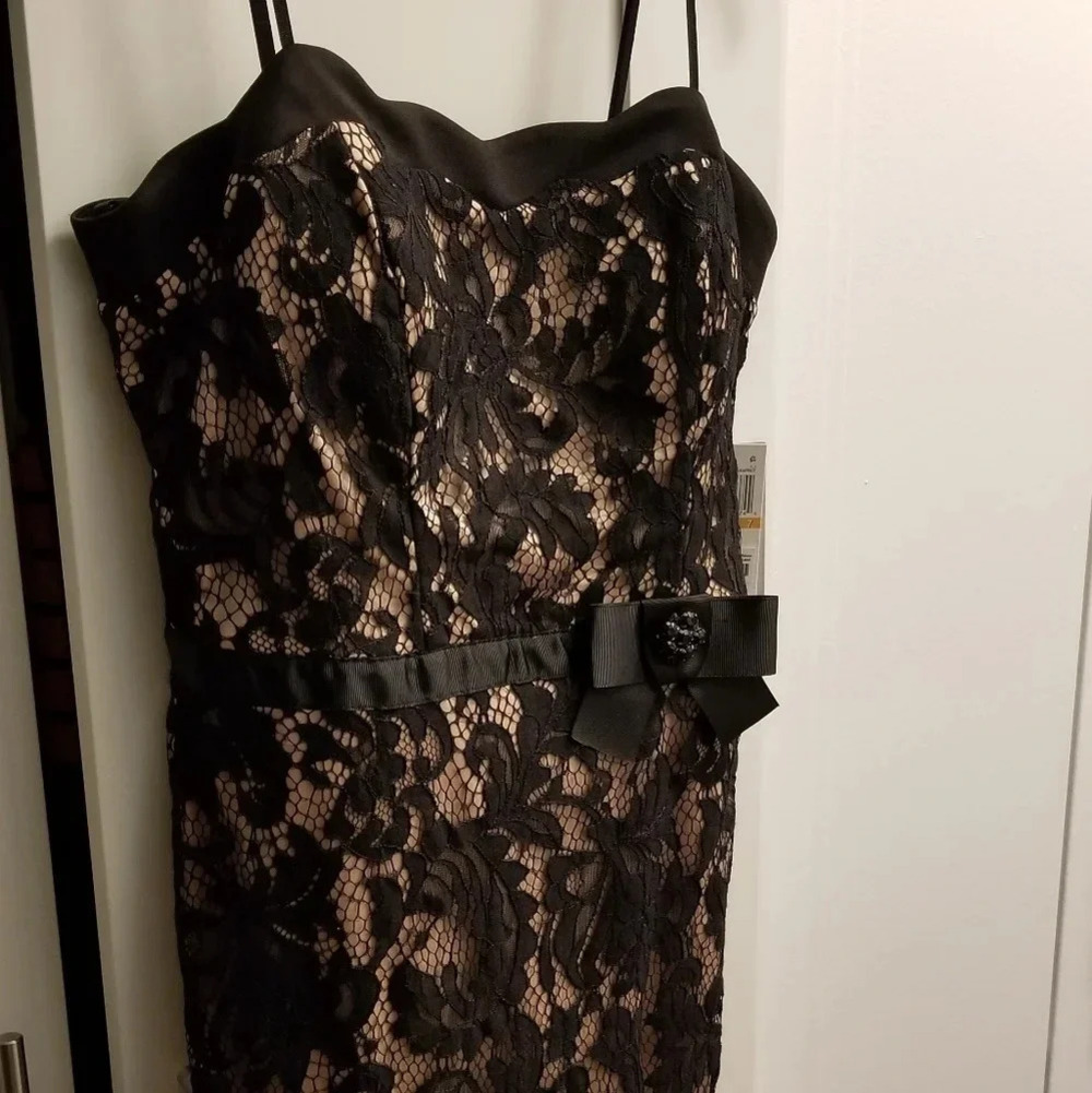 NWT City Studio Strapless Black lace dress